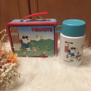 Peanuts vintage lunch box and thermos